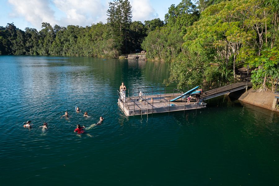 Lake Eacham swimming