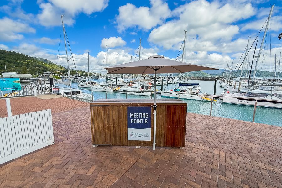 meeting point b at the coral sea marina airlie beach