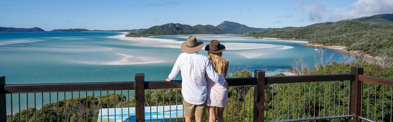 Hill Inlet Lookout Couple at Hill Inlet Lookout